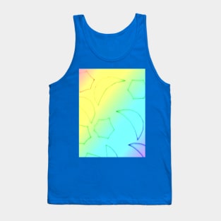 Rainbow Half Moon and Star Pattern Tank Top